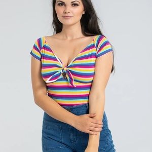 Hell Bunny Rainbow Top